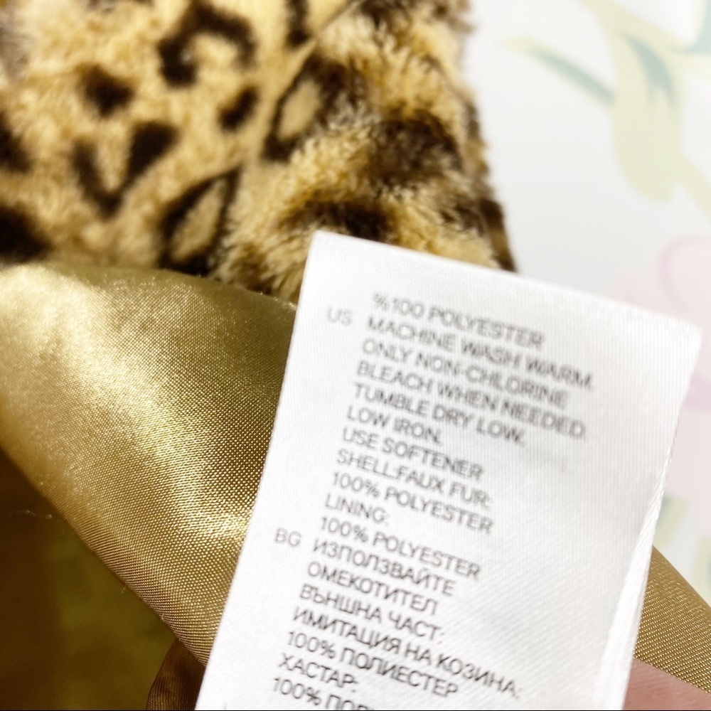 H&M Faux Fur Leopard Print Vest 5 6 - Picture 9 of 9